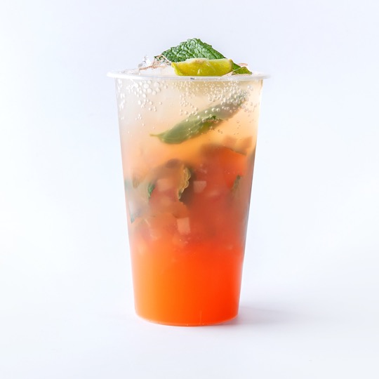 Iced Peach Virgin Mojito