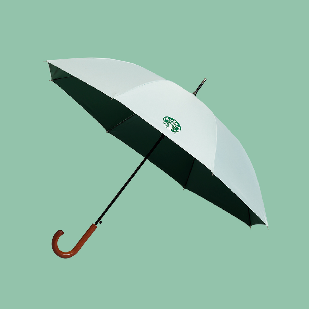 星巴克薄荷綠色雨傘