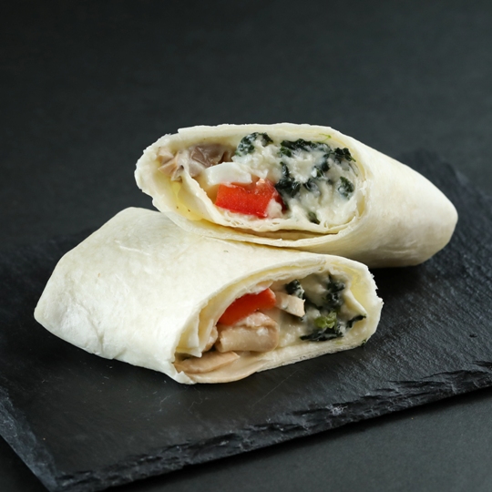 Egg White, Cheddar and Spinach Wrap