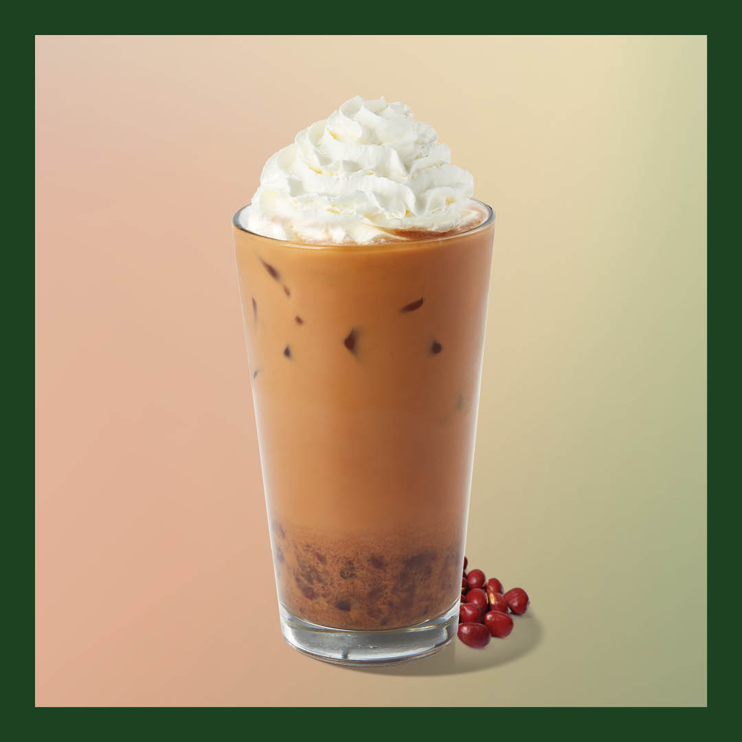 Iced Classic Yuen Yeung (with red bean)