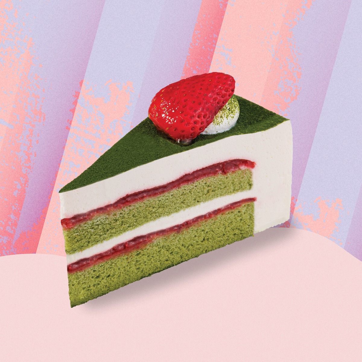 草莓抺茶芝士蛋糕 