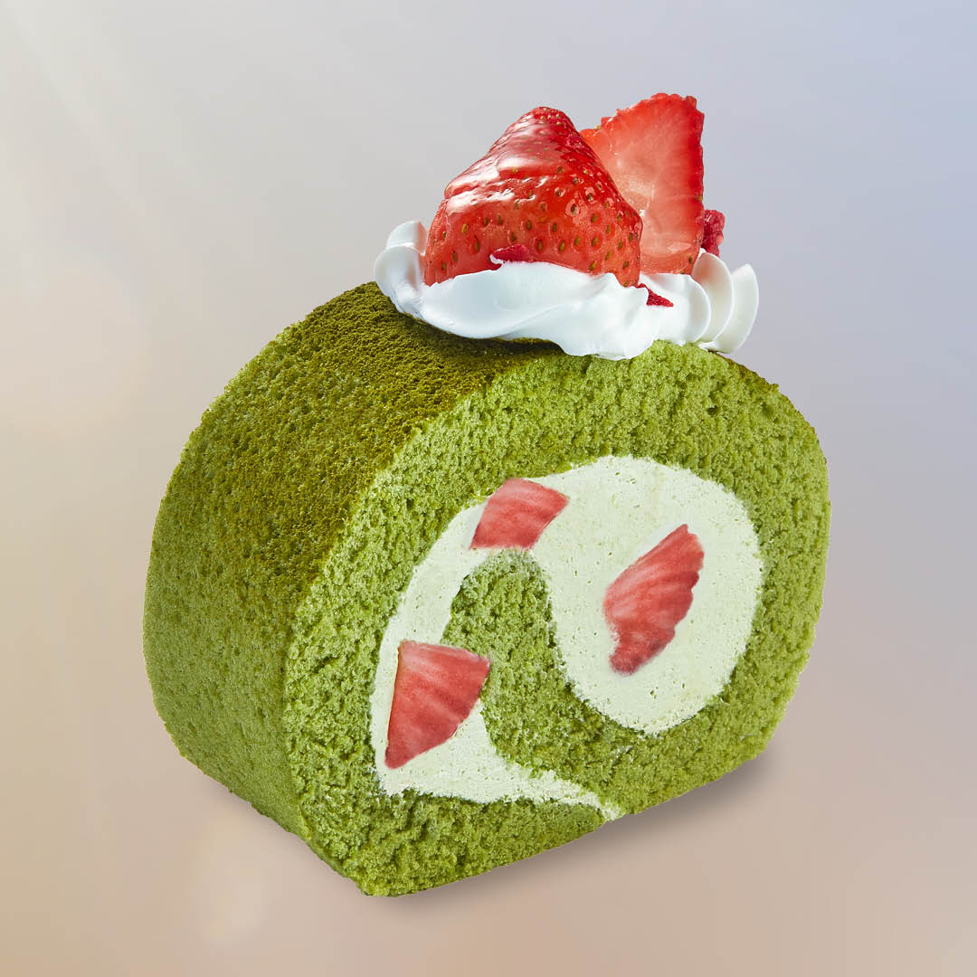 Matcha Strawberry Cake Roll​